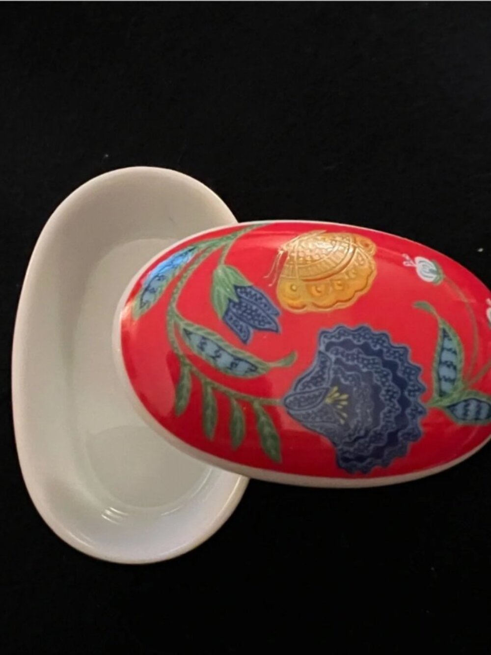 Otagiri Trinket Box Golden Butterfly Fraser Collection Japan Porcelain